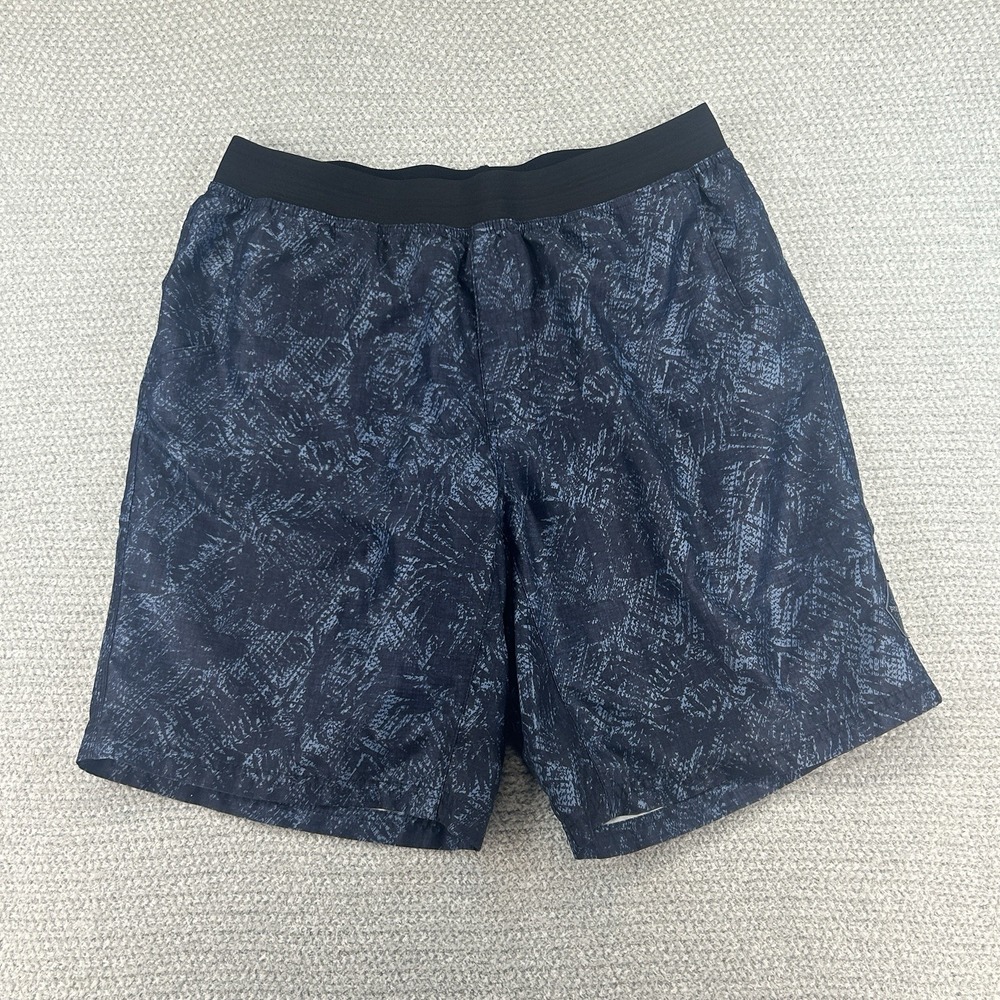 PrAna‎ Breathe Shorts Men's Size XL 9" Blue Mojo Hiking Yoga Outdoors Board Fish